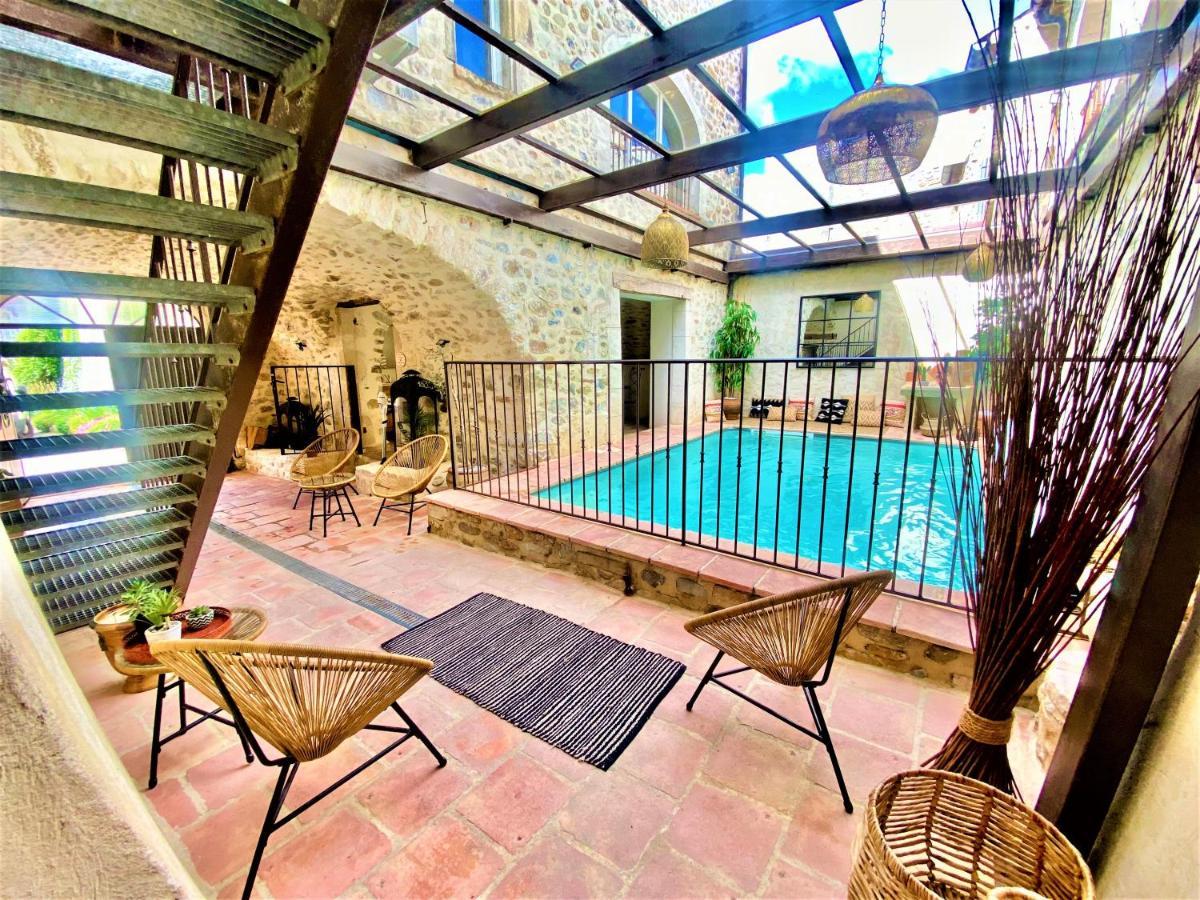Gite De Groupe 9Ch Ou 3 Gites Independants De 3Ch - Patio Et Piscine Interieure Chauffee Toute L'Annee Vallon-Pont-d'Arc Ngoại thất bức ảnh
