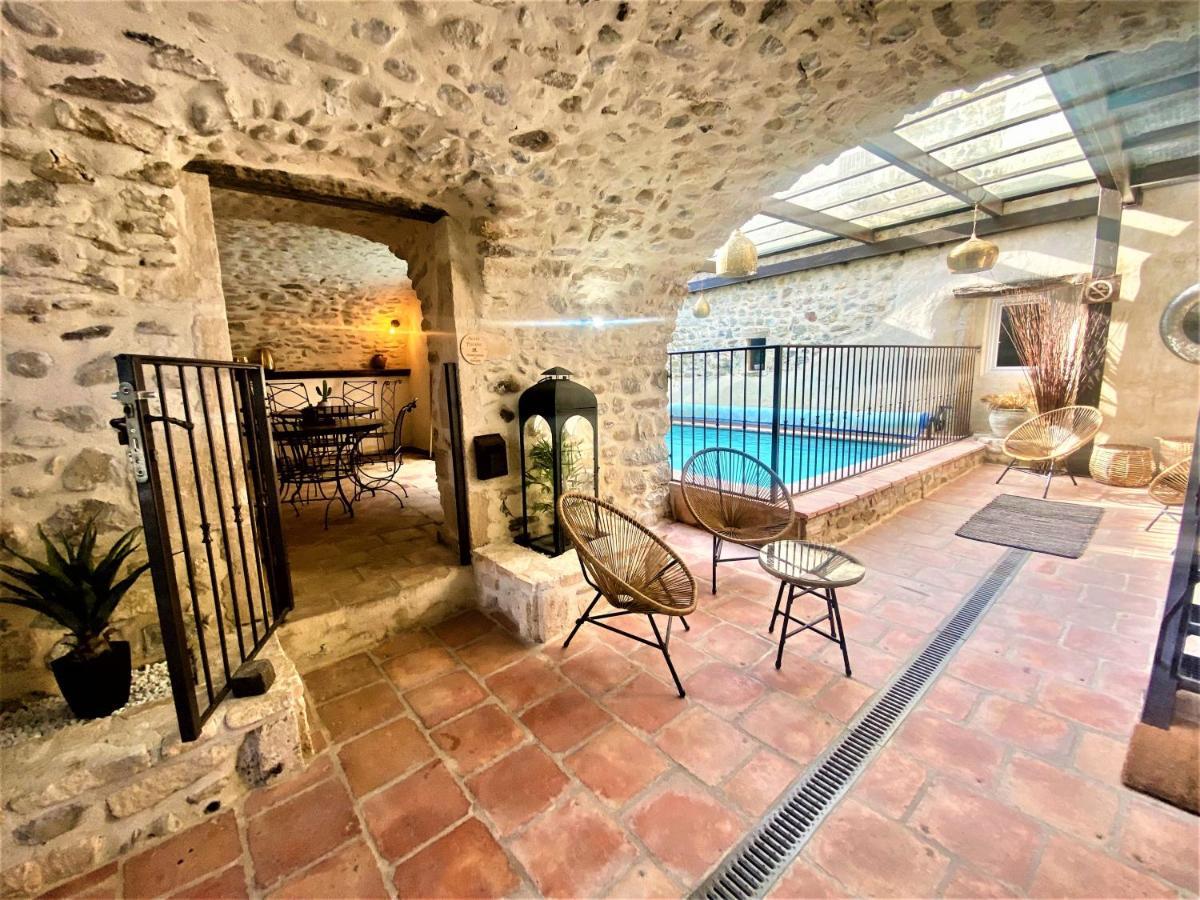 Gite De Groupe 9Ch Ou 3 Gites Independants De 3Ch - Patio Et Piscine Interieure Chauffee Toute L'Annee Vallon-Pont-d'Arc Ngoại thất bức ảnh